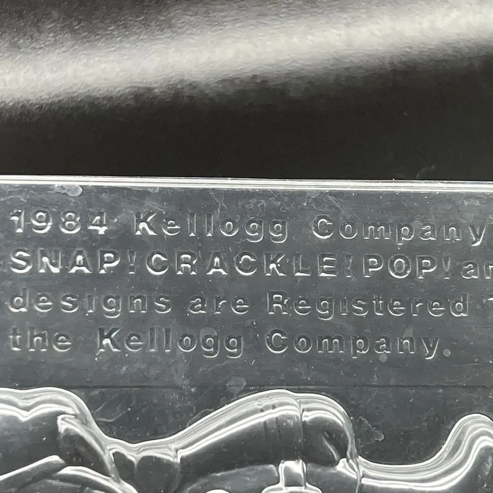Vintage 1984 Kellogg Rice Krispies: Snap Crackle & Pop Candy Molds 3 Trays